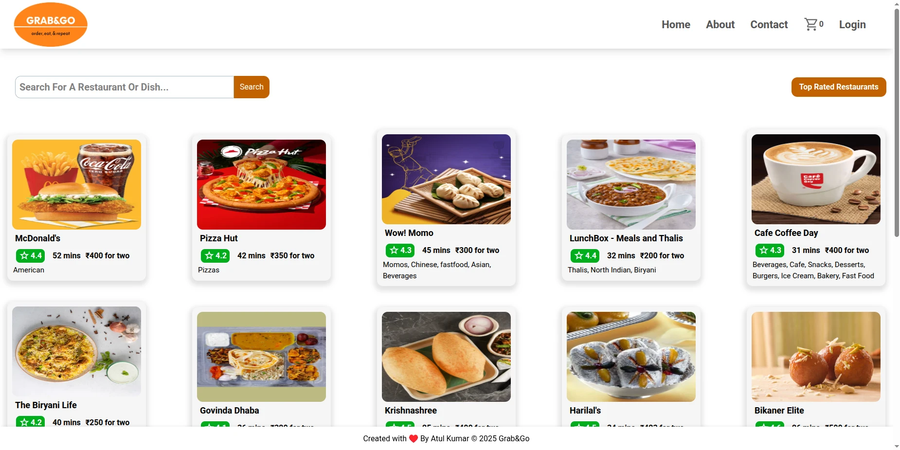 Grab&Go App Screenshot