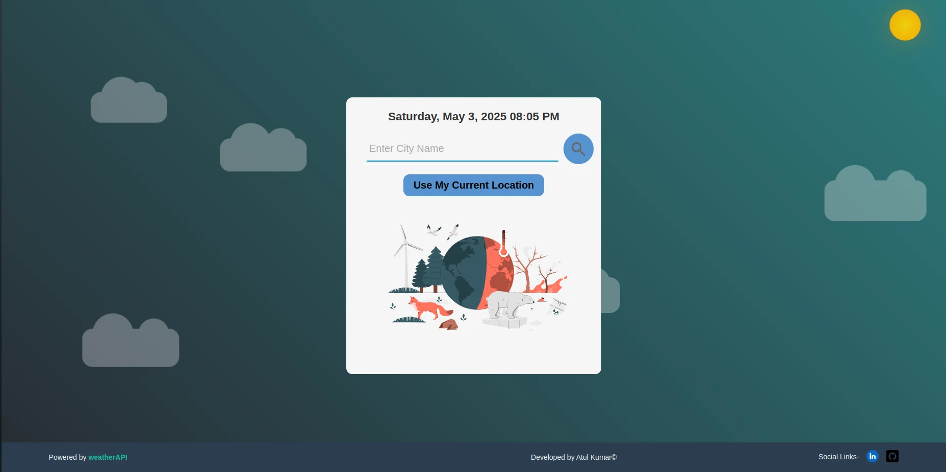 Sky-Cast App Screenshot